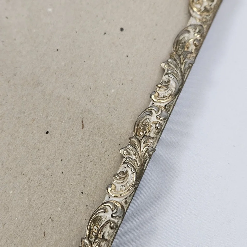 Vintage Brass Filigree Picture Frame 8